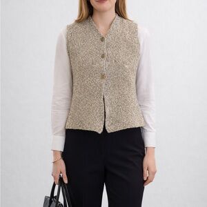 Max Studio Wool Button-up Vest
